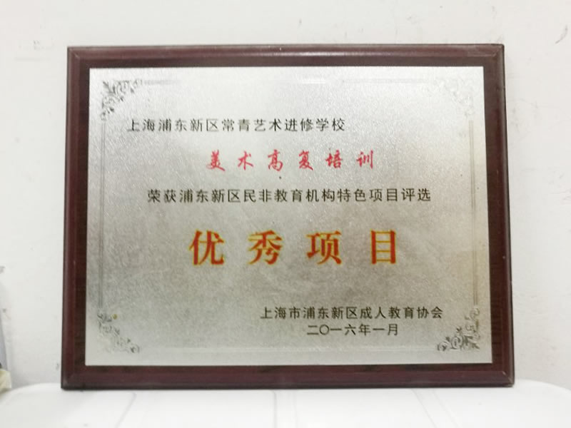 获得浦东新区教育协会特色项目评选“优秀项目”